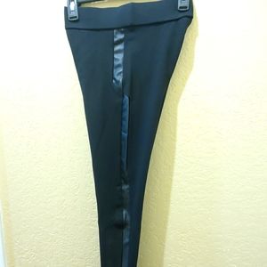 NWOT Dynamite Black Leggings with Faux Leather